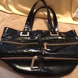 Michael Kors black Patent Leather tote